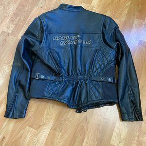 Women's Harley Davidson racing style leather jacket